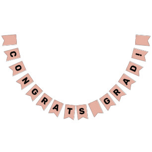 Gratulerar Studentfest Banner Rosa Glitter Vimplar