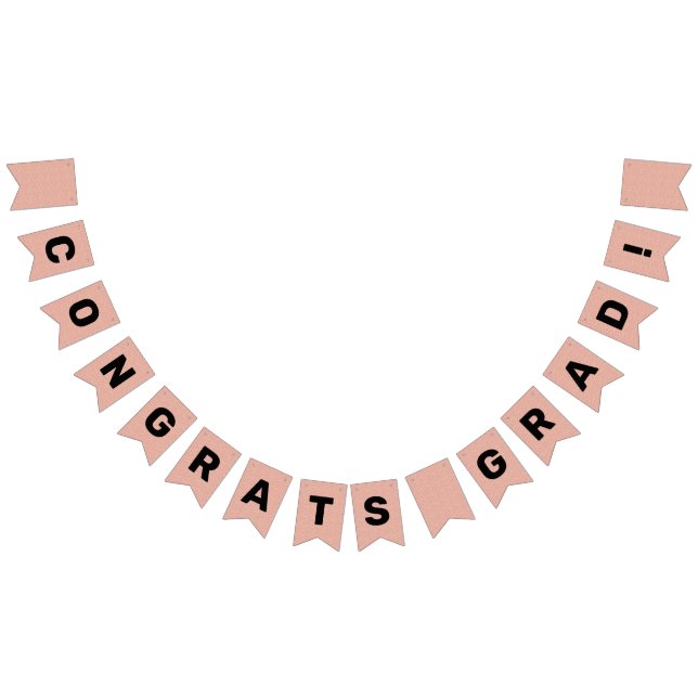 Gratulerar Studentfest Banner Rosa Glitter Vimplar (Alla)