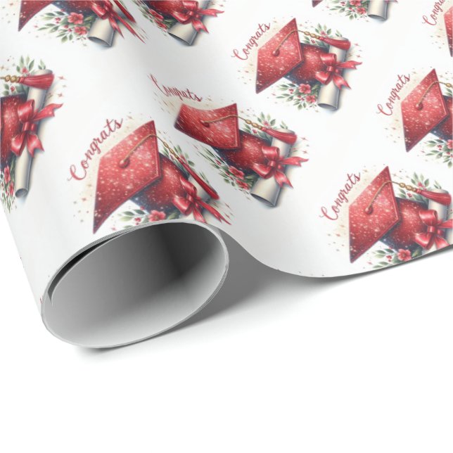 Gratulerar, Studentmössa och diplomati Presentpapper (Rullad Hörn)