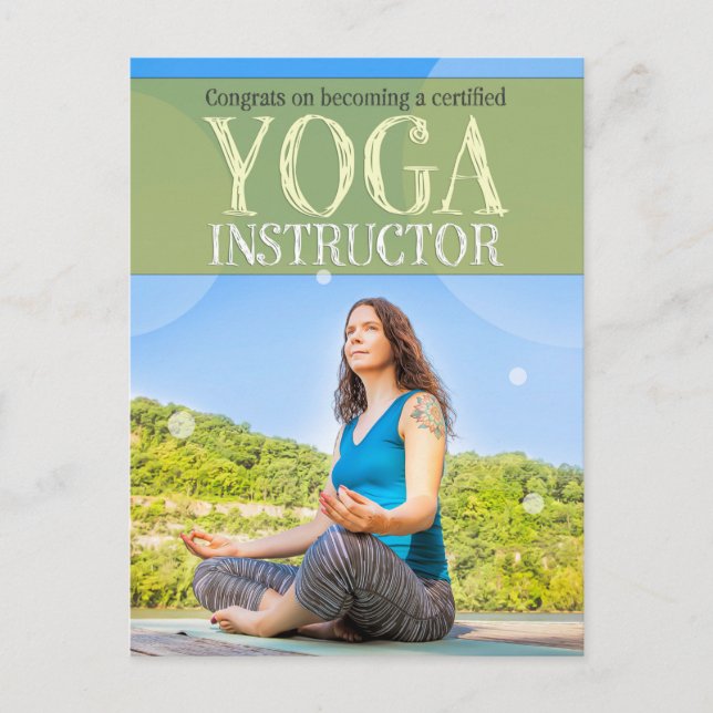 Gratulerar till att bli Auktoriserad Yoga Instruct Vykort (Framsida)