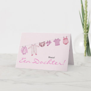 Gratulerar till Baby Girl Dutch Kort