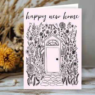 Gratulerar till den nya hemmet Garden Door Custom Kort