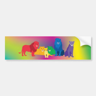 Gratulerar till det Lejona Pridet för Pridet Regnb Bildekal