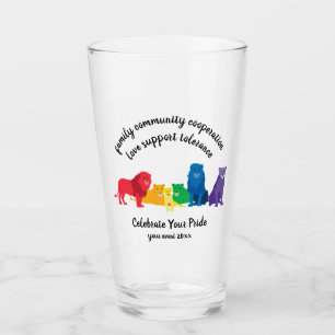 Gratulerar till det Lejona Pridet för Pridet Regnb Glaskopp