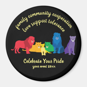 Gratulerar till det Lejona Pridet för Pridet Regnb Magnet
