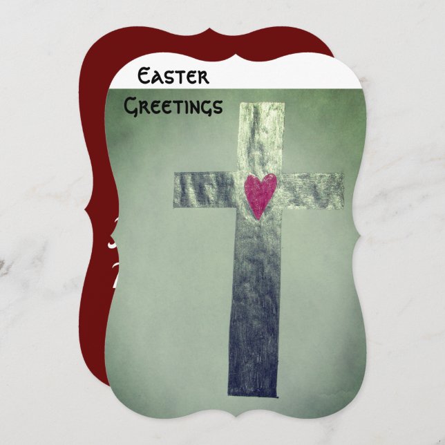 Gratulerar till Jesus Påsk platta kort (Fram/baksida)