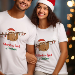 Gratulerar till jultomten Sloth T Shirt