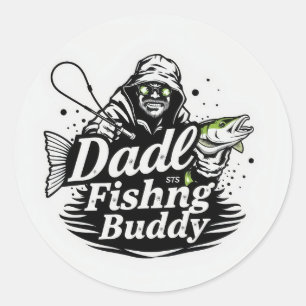 Gratulerar till Kärlek för fiske med Pappa Runt Klistermärke