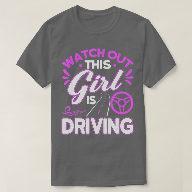 Gratulerar till körkortslyckan för testning av nya t shirt (Design framsida)