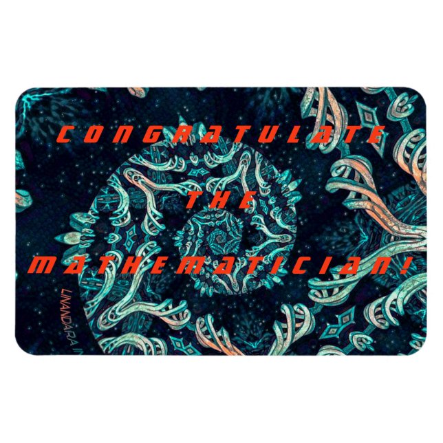 Gratulerar till matematikern! magnet (Horisontell)