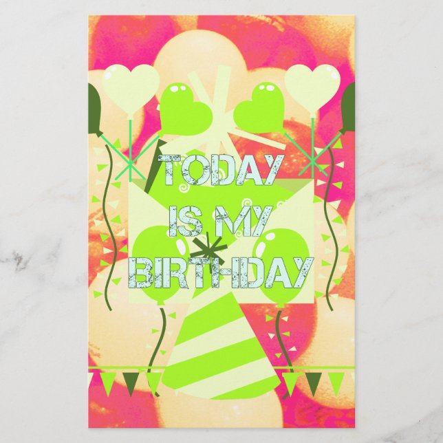 Gratulerar till min glädjande födelsedagsvälsignel brevpapper (Framsida)