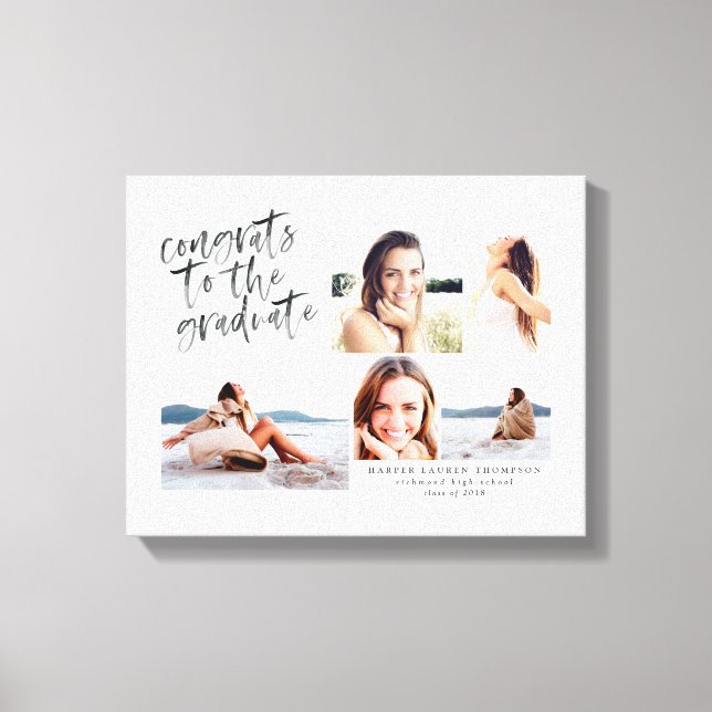 gratulerar till multifotoarbetsytan i student canvastryck (Framsida)