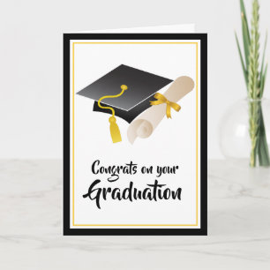 Gratulerar till Student Cap and Diploma Kort