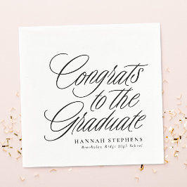 Gratulerar till student klassisk svart studenten pappersservett