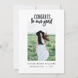 gratulerar till vår grad (beskuren bild) kort