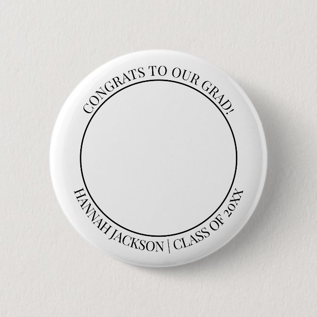 Gratulerar till vår Grad! Foto - klass 20xx Knapp (Framsida)