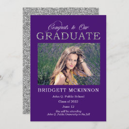 Gratulerar till vår Lila vid Student Silver Glitte Meddelande