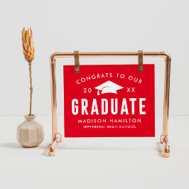 Gratulerar till vår Student Red Studentfest-signat Poster