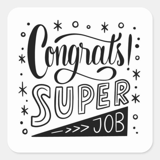 Gratulerar Toppen - klassiskt rund etikett för job (Framsida)