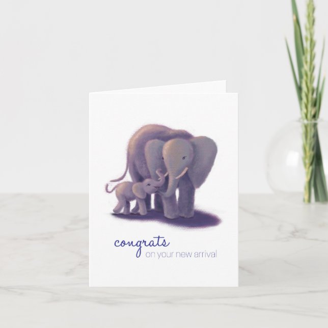 Gratulerar vid din nya ankomst kort (Framsida)