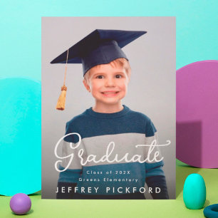 Gratulerara 5:e Klass-elementet Foto Student Meddelande