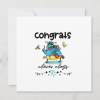 Gratulerara Clever Clogs Tecknad Pigeon Humor