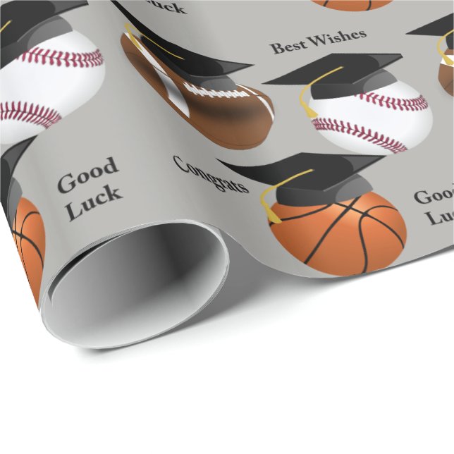 Gratulerara fotbollsfotbollen studenten Hat Soccer Presentpapper (Rullad Hörn)