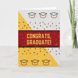 Gratulerara Glitter Studenten Kort