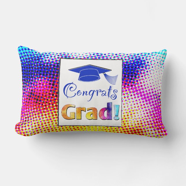 Gratulerara Grad Färg, Roligt Lumbarkudde (Framsida)