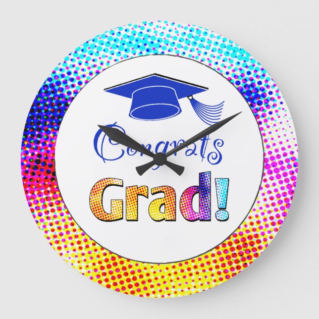 Gratulerara Grad Färg, Roligt Stor Klocka (Framsida)
