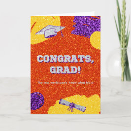 Gratulerara Grad Glitter Studenten Kort