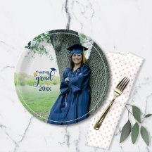 Gratulerara Grad Photo Studenten Papprare Tallrika