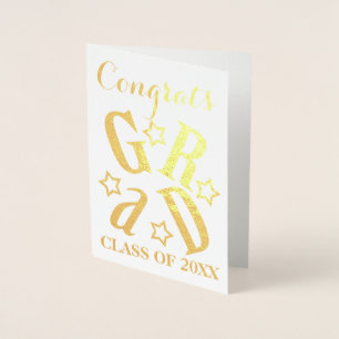 Gratulerara Grad Star Student Guld-klass 2023 Folierat Kort