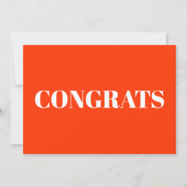 Gratulerara, Grattisar, kort med nyare orange