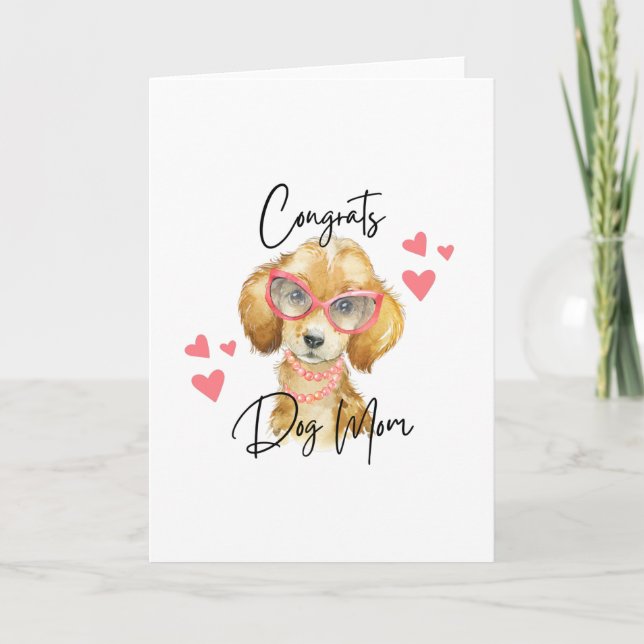 Gratulerara hälsningskort Hund Mamma Kort (Framsida)
