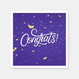 Gratulerara och konfetti pappersservett