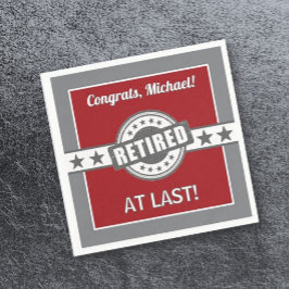 Gratulerara pension! personlig party pappersservett