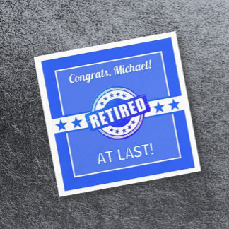 Gratulerara pension! personlig party pappersservett