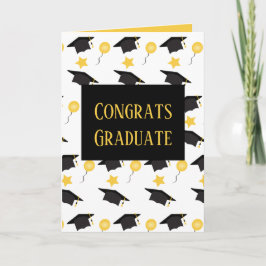 Gratulerara Student-ballonger Hat Mönster Kort