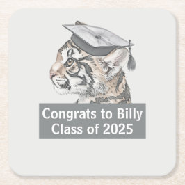 Gratulerara Studenten Underlägg Papper Kvadrat