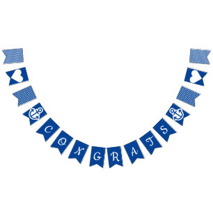 Gratulerarare nautiska bunt vimplar