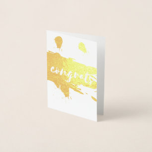 Gratulerarare Penseldrag Folierat Kort