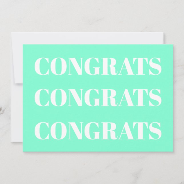 Gratulerart akvint, modernt kort (Framsida)