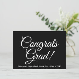 Gratulerart årskort för svart anpassningsbar i sko