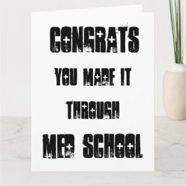 Gratulerart att du har gjort det genom Med School Kort