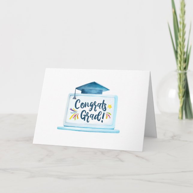 Gratulerart Grad Virtuell School Studenten-kort Tack Kort (Framsida)