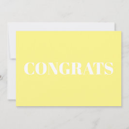 Gratulerart, Grattis blek, gult, vitt kort