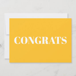 Gratulerart, Grattisar, vitt kort med gyllene gult