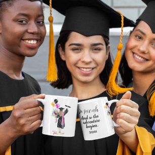 Gratulerart kort för vattenfärgen Studenten Modern Mugg