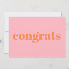 Gratulerart kort, Grattisar, rosa av pastellorange